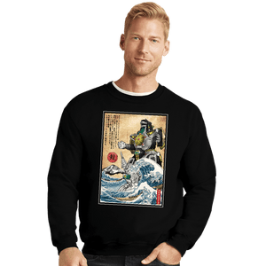 Daily_Deal_Shirts Crewneck Sweater, Unisex / Small / Black Dragonzord In Japan