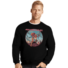 Load image into Gallery viewer, Shirts Crewneck Sweater, Unisex / Small / Black Armored Maiden