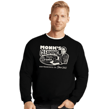 Load image into Gallery viewer, Shirts Crewneck Sweater, Unisex / Small / Black Monk Cleaning Service