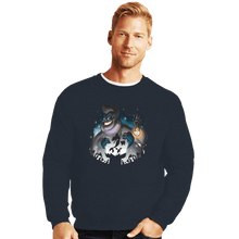 Load image into Gallery viewer, Secret_Shirts Crewneck Sweater, Unisex / Small / Dark Heather Sea Villain