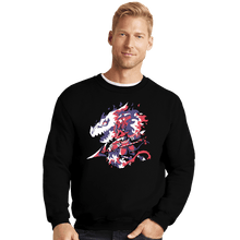 Load image into Gallery viewer, Daily_Deal_Shirts Crewneck Sweater, Unisex / Small / Black Dragon Knight