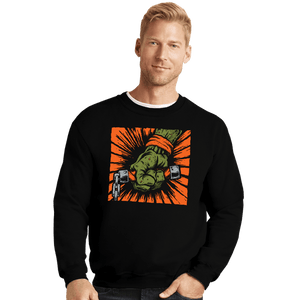 Shirts Crewneck Sweater, Unisex / Small / Black Saint Pizza