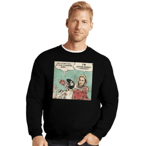 Shirts Crewneck Sweater, Unisex / Small / Black I'm Captain Marvel!