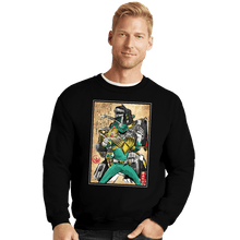 Load image into Gallery viewer, Daily_Deal_Shirts Crewneck Sweater, Unisex / Small / Black Green Ranger Woodblock