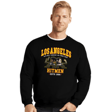 Load image into Gallery viewer, Shirts Crewneck Sweater, Unisex / Small / Black L.A. Hitmen