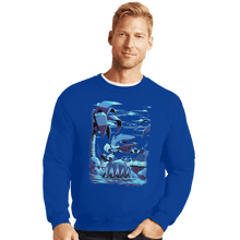 Load image into Gallery viewer, Shirts Crewneck Sweater, Unisex / Small / Royal Blue Green Hill Zone