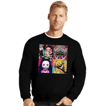 Load image into Gallery viewer, Shirts Crewneck Sweater, Unisex / Small / Black Kimetsu No Warhol