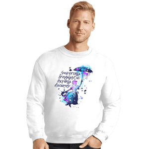 Shirts Crewneck Sweater, Unisex / Small / White Mary Watercolor