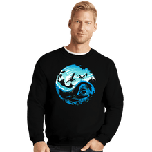 Load image into Gallery viewer, Daily_Deal_Shirts Crewneck Sweater, Unisex / Small / Black Yin Yang Of Water
