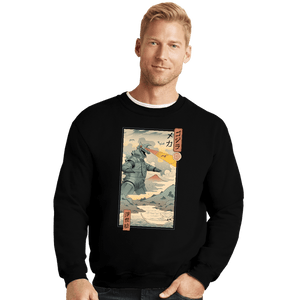 Secret_Shirts Crewneck Sweater, Unisex / Small / Black Mecha Kaiju