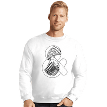 Load image into Gallery viewer, Shirts Crewneck Sweater, Unisex / Small / White Pizza and Beer