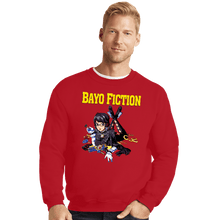 Load image into Gallery viewer, Secret_Shirts Crewneck Sweater, Unisex / Small / Red Bayo Fiction