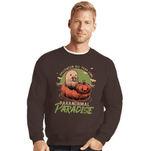 Load image into Gallery viewer, Secret_Shirts Crewneck Sweater, Unisex / Small / Dark Chocolate Paranormal Paradise