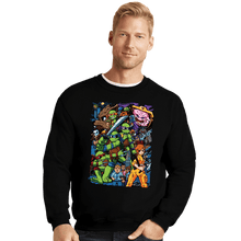 Load image into Gallery viewer, Daily_Deal_Shirts Crewneck Sweater, Unisex / Small / Black TMNT Pilgrim