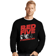 Load image into Gallery viewer, Shirts Crewneck Sweater, Unisex / Small / Black Red 5 Standing By