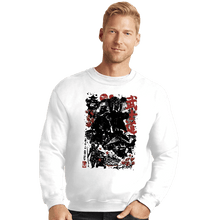 Load image into Gallery viewer, Daily_Deal_Shirts Crewneck Sweater, Unisex / Small / White Lone Wolf Mando