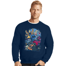 Load image into Gallery viewer, Shirts Crewneck Sweater, Unisex / Small / Navy Heartless
