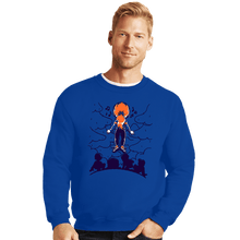 Load image into Gallery viewer, Daily_Deal_Shirts Crewneck Sweater, Unisex / Small / Royal Blue Max Rescue