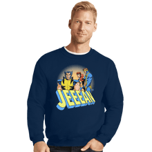 Load image into Gallery viewer, Shirts Crewneck Sweater, Unisex / Small / Navy Distracted Jeeean