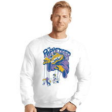 Load image into Gallery viewer, Secret_Shirts Crewneck Sweater, Unisex / Small / White The Puppeteer
