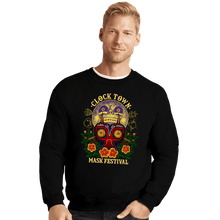 Load image into Gallery viewer, Daily_Deal_Shirts Crewneck Sweater, Unisex / Small / Black Clock Town Mask Festival