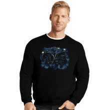 Load image into Gallery viewer, Secret_Shirts Crewneck Sweater, Unisex / Small / Black Starry Alien