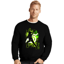 Load image into Gallery viewer, Shirts Crewneck Sweater, Unisex / Small / Black Cosmic Might Guy