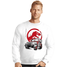 Load image into Gallery viewer, Daily_Deal_Shirts Crewneck Sweater, Unisex / Small / White YJ Sahara sumi-e