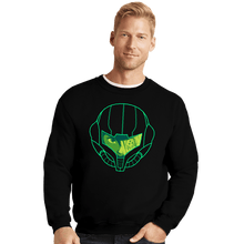 Load image into Gallery viewer, Secret_Shirts Crewneck Sweater, Unisex / Small / Black Metroid Face