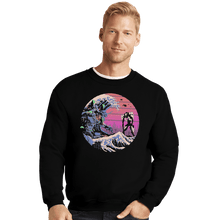 Load image into Gallery viewer, Shirts Crewneck Sweater, Unisex / Small / Black Retro Wave EVA