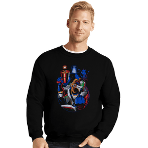 Shirts Crewneck Sweater, Unisex / Small / Black Groovy Earthworm