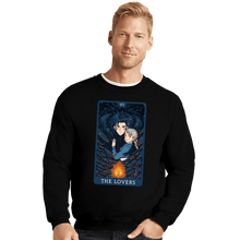 Load image into Gallery viewer, Daily_Deal_Shirts Crewneck Sweater, Unisex / Small / Black Tarot Ghibli The Lovers
