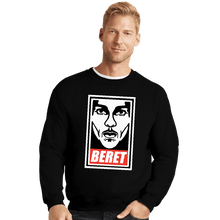 Load image into Gallery viewer, Shirts Crewneck Sweater, Unisex / Small / Black Beret