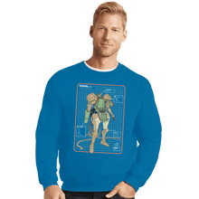 Load image into Gallery viewer, Shirts Crewneck Sweater, Unisex / Small / Sapphire Super PowerSuit