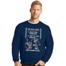Load image into Gallery viewer, Shirts Crewneck Sweater, Unisex / Small / Navy Christmas List