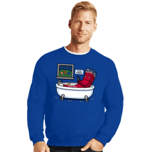 Load image into Gallery viewer, Daily_Deal_Shirts Crewneck Sweater, Unisex / Small / Royal Blue Piece On The Way