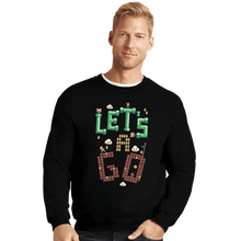 Load image into Gallery viewer, Daily_Deal_Shirts Crewneck Sweater, Unisex / Small / Black Let's A Go