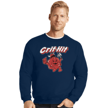 Load image into Gallery viewer, Shirts Crewneck Sweater, Unisex / Small / Navy Crit-Hit