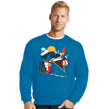 Load image into Gallery viewer, Shirts Crewneck Sweater, Unisex / Small / Sapphire Song Of The Wild