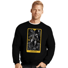 Load image into Gallery viewer, Daily_Deal_Shirts Crewneck Sweater, Unisex / Small / Black JL Tarot - Justice