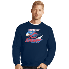 Load image into Gallery viewer, Shirts Crewneck Sweater, Unisex / Small / Navy Supersonic