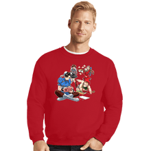 Load image into Gallery viewer, Daily_Deal_Shirts Crewneck Sweater, Unisex / Small / Red Showoff
