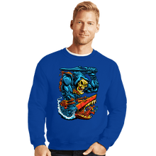 Load image into Gallery viewer, Daily_Deal_Shirts Crewneck Sweater, Unisex / Small / Royal Blue Landshark