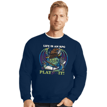 Load image into Gallery viewer, Shirts Crewneck Sweater, Unisex / Small / Navy RPG Life
