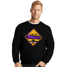 Load image into Gallery viewer, Daily_Deal_Shirts Crewneck Sweater, Unisex / Small / Black Danger Warning
