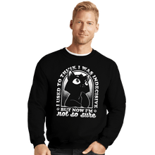 Load image into Gallery viewer, Shirts Crewneck Sweater, Unisex / Small / Black Indecisive Cat