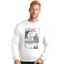 Load image into Gallery viewer, Shirts Crewneck Sweater, Unisex / Small / White A Link To The Sumi-e