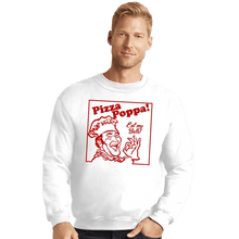 Load image into Gallery viewer, Daily_Deal_Shirts Crewneck Sweater, Unisex / Small / White Eat My Pizza Balls