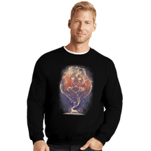 Load image into Gallery viewer, Shirts Crewneck Sweater, Unisex / Small / Black Starry Lost King