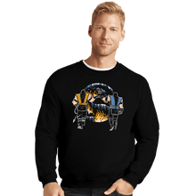 Load image into Gallery viewer, Daily_Deal_Shirts Crewneck Sweater, Unisex / Small / Black Mortal Fist Bump